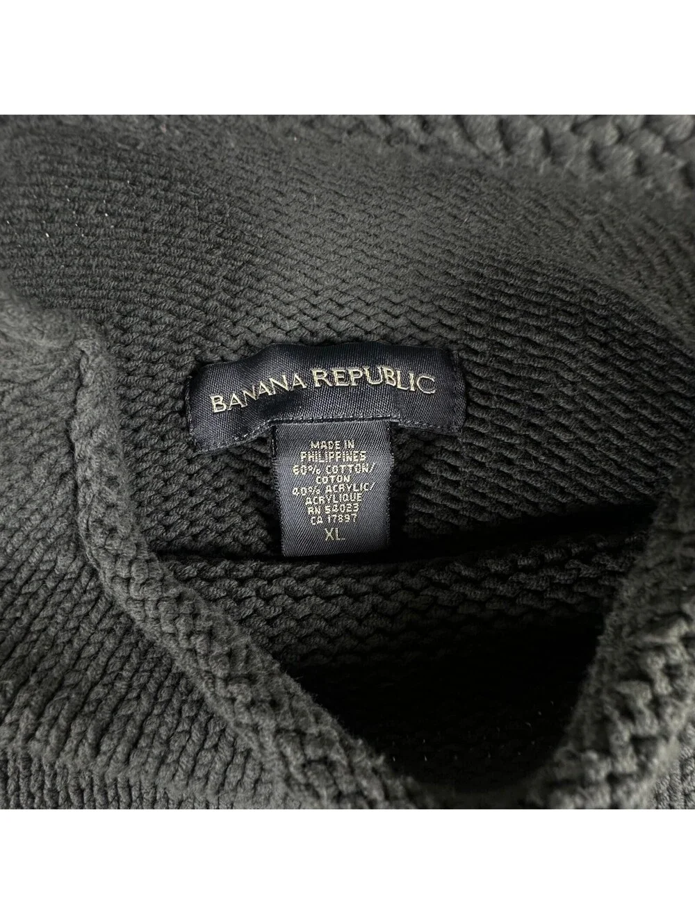 Banana Republic Dark Green Cotton Knit Heavy Sweatshirt XL